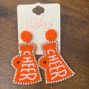 Vigla Orange Cheer Tennessee Mascot Earrings